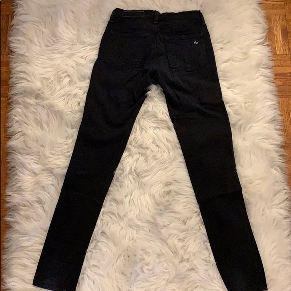 Rag & Bone Black Plush Skinny Jean - Picture 2 of 4